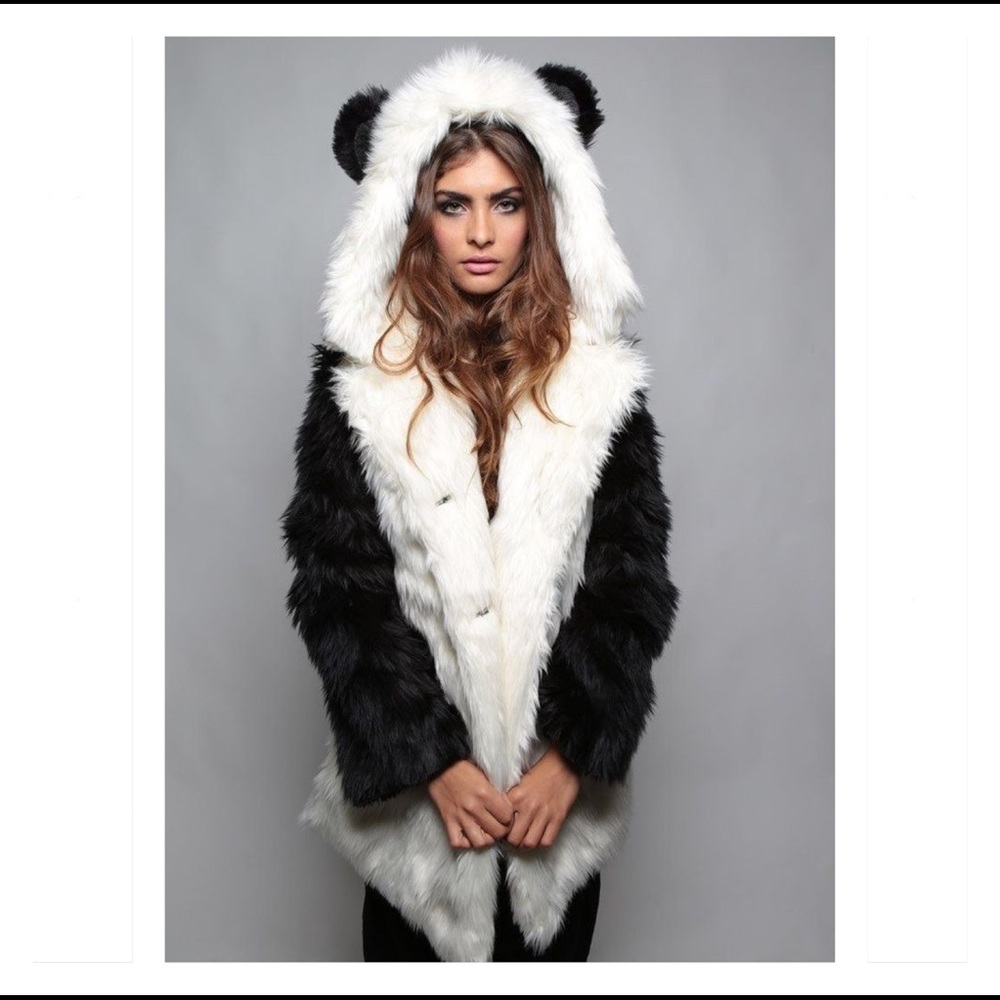 SpiritHoods faux fur panda coat